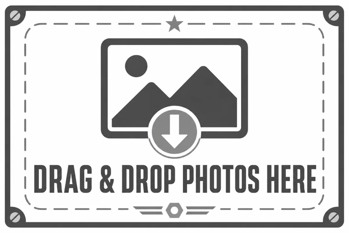 Drag and drop photos here